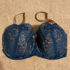 ThirdLove blue lace balconette bra